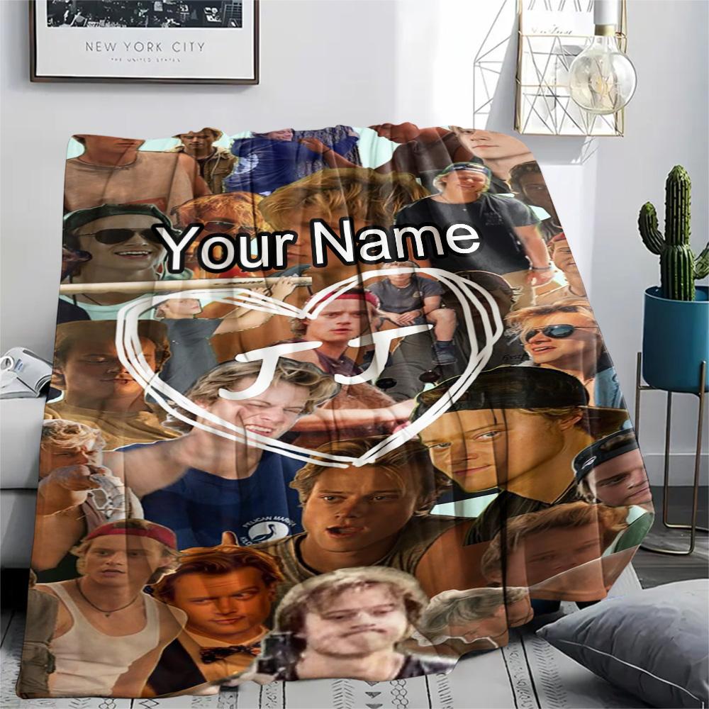 1PC Adventure Quest Custom Name Patterned Flannel Blanket Suitable For All Seasons For Home Decor Warmth And Comfort Gifts Holiday Present