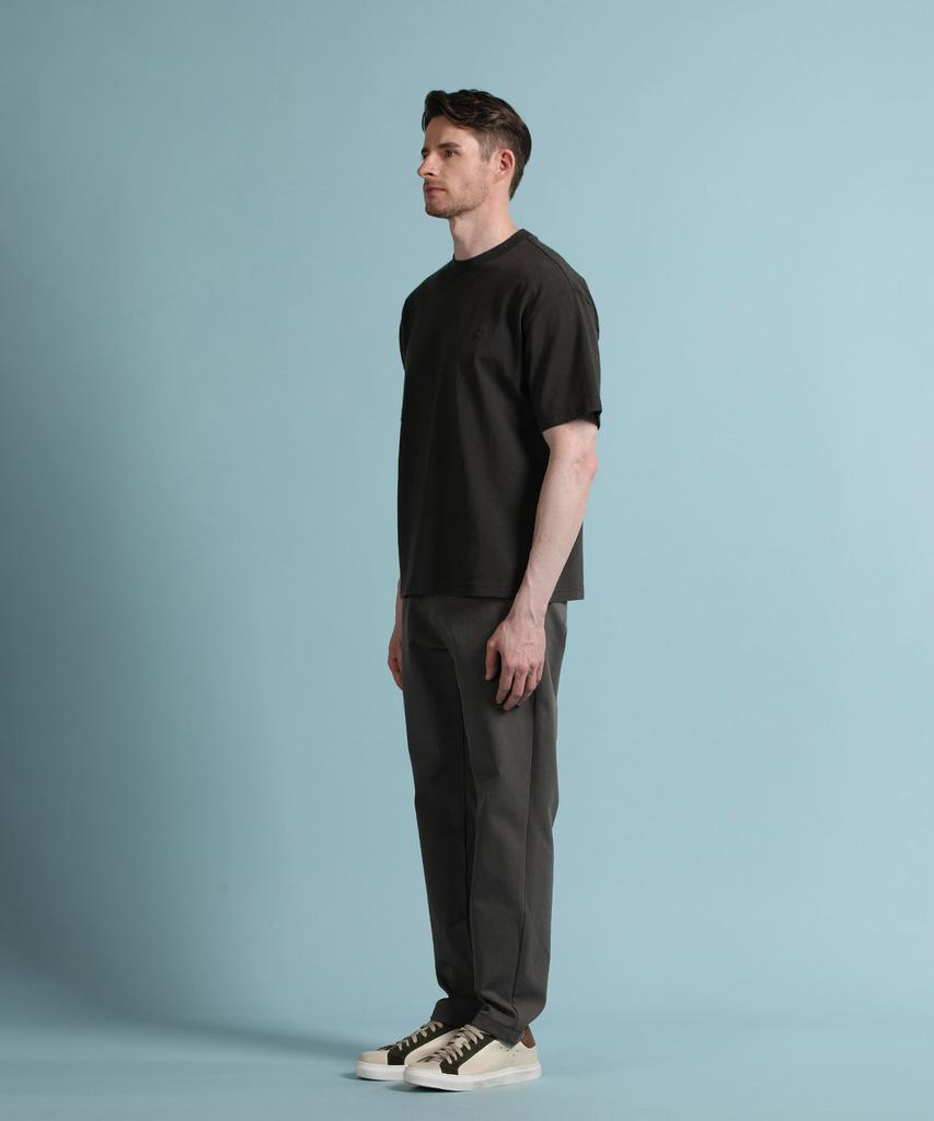PANICALE Charcoal Heavy Cotton Logo Short Sleeve T-Shirt (Type A)