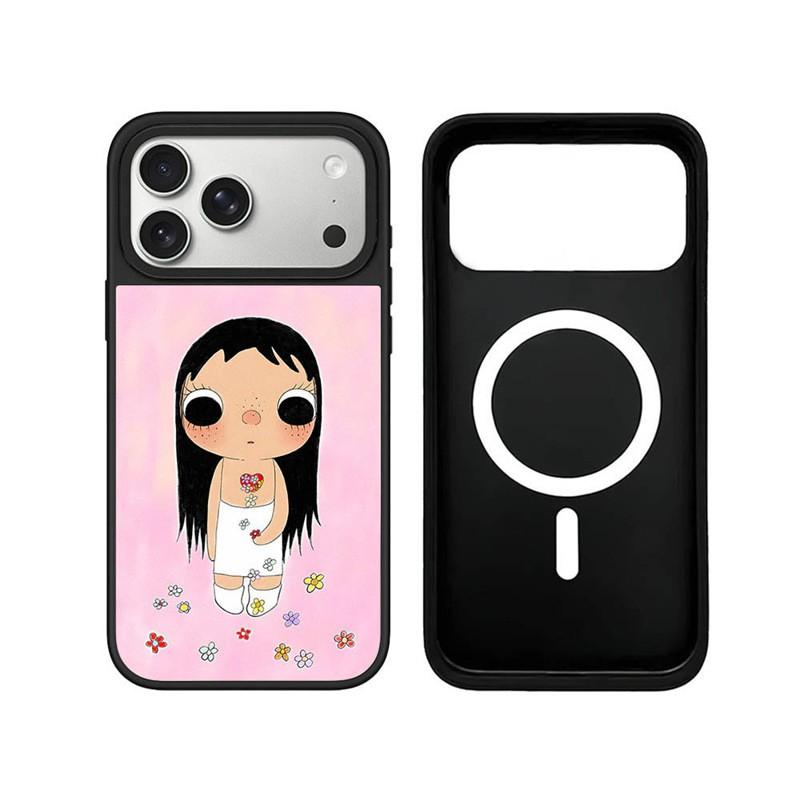 Magnetic Snap-on Mirror Phone Case IPhone 17 Pro Max 16 15 14 With UV Print Graffiti Design Shockproof PET Cover