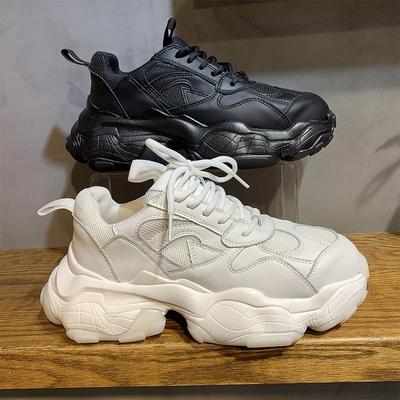 Повседневная спортивная обувь, женские весенние новые кроссовки для бега, женская обувь для папы на толстой подошве, маленькие белые туфли хорошего качества, женские туфли