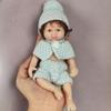 6 Inch Solid Silicone Full Body Reborn Baby Doll for Girl and Boy 15cm Mini Palm Simulation Doll Maddie Dress Up Playmate Toy Doll Kid Birthday Gift