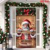 Christmas Hanging Flag Santa Claus Door Banner Christmas Decoration For Home 2025 Xmas Ornament Navidad Natal New Year Gift 2026