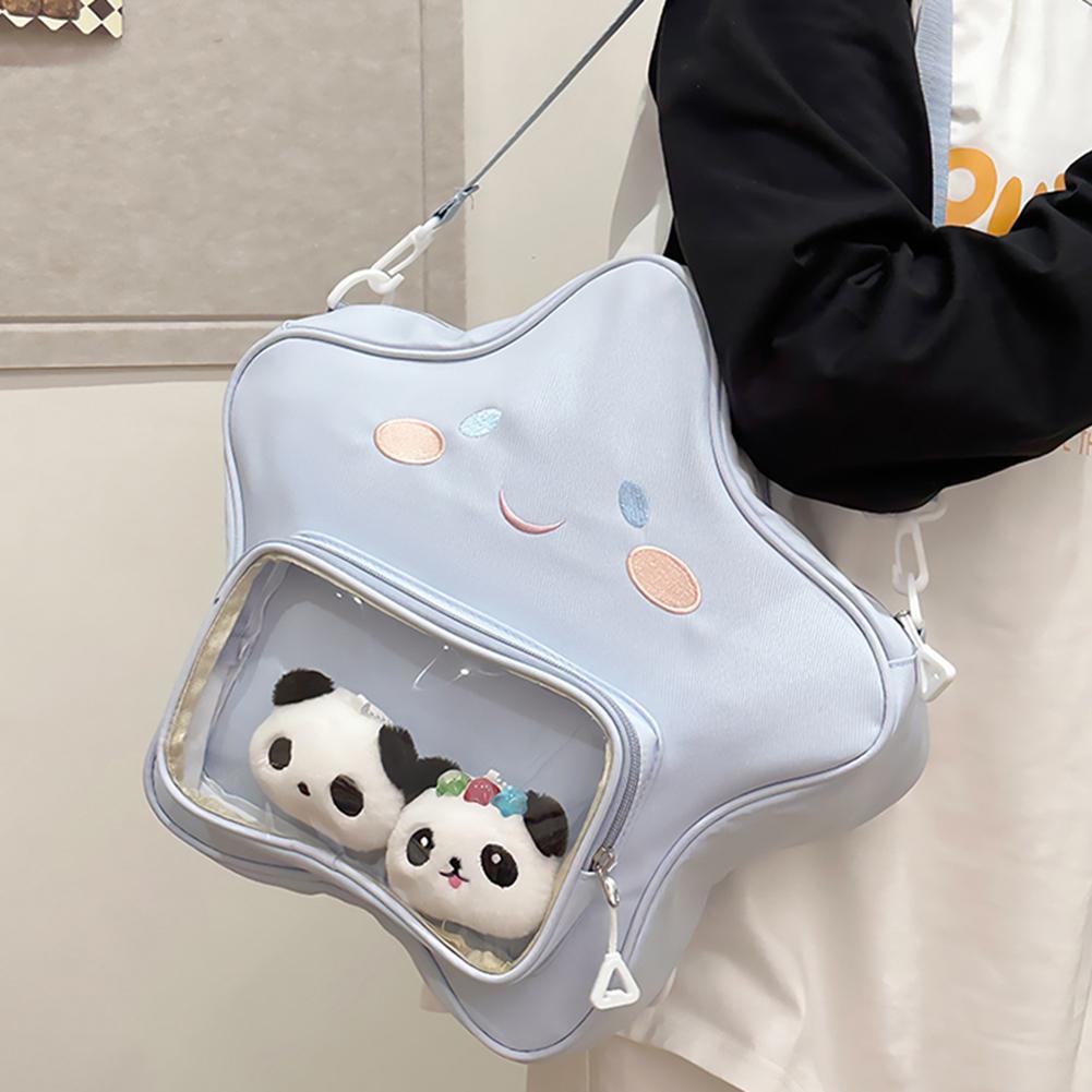 Kawaii рюкзак для женщин школьный рюкзак на молнии нейлоновый с прозрачным карманом рюкзак милый рюкзак для путешествий праздник