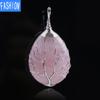 Большой медный природный энергетический капля воды, полудрагоценный камень, кристалл, кулон, аметист, ожерелье ручной работы с камнем