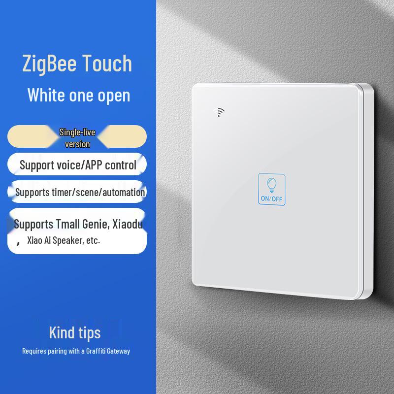 Zhengshang C8 Граффити Zigbee Сенсорный Умный Выключатель с 80 Ом Голосовым Управлением для Alexa и Google Assistant.