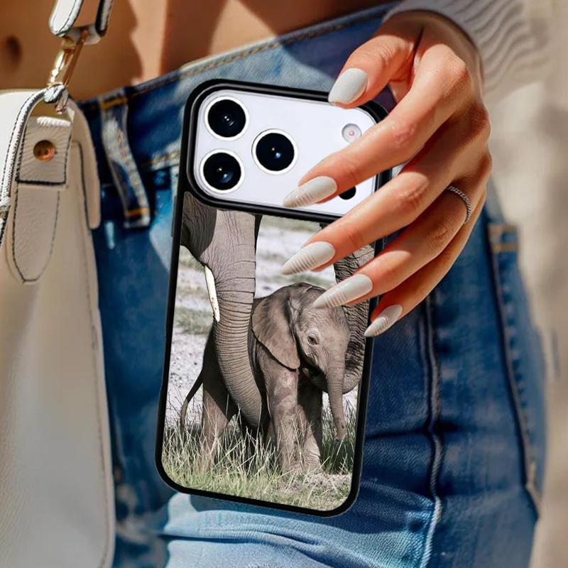 Colorful Retro Flower Elephant Phone Case For iPhone 17 Air 14 15 13 12 Max Cover For Apple 14 15 16 16e 11 Pro Max Plus Coque