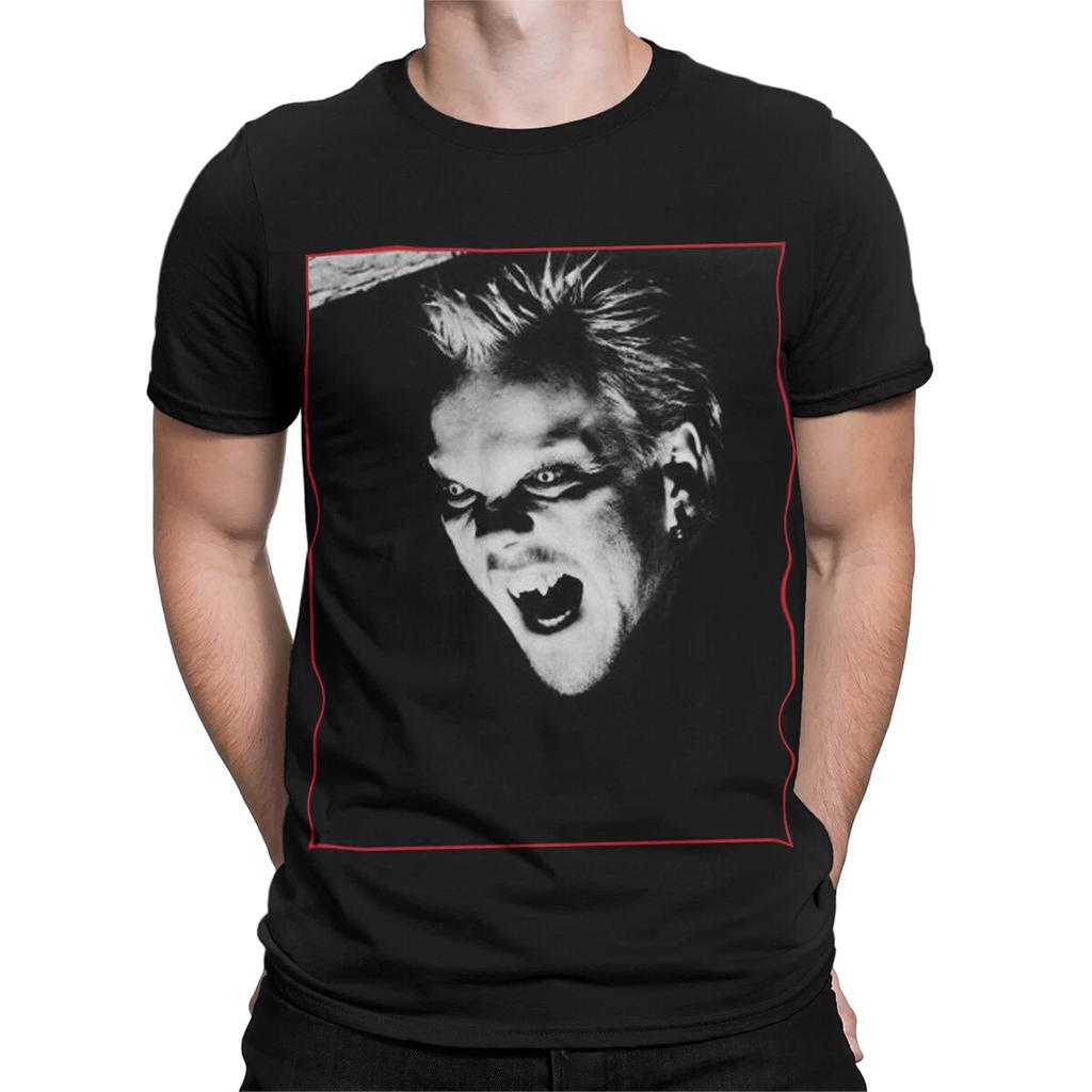Vampire Fangs Horror Graphic Mens T-Shirt Womens Tee High Contrast Unisex Top