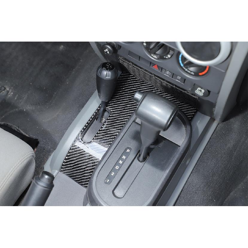 Автомобильная панель переключения передач, декоративная крышка, наклейки для Jeep Wrangler JK 2007 2008 2009 2010, аксессуары для интерьера из настоящего карбона