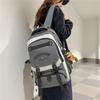 Men's Contrast Backpack Large Capacity Student Schoolbag Women's Backpack
