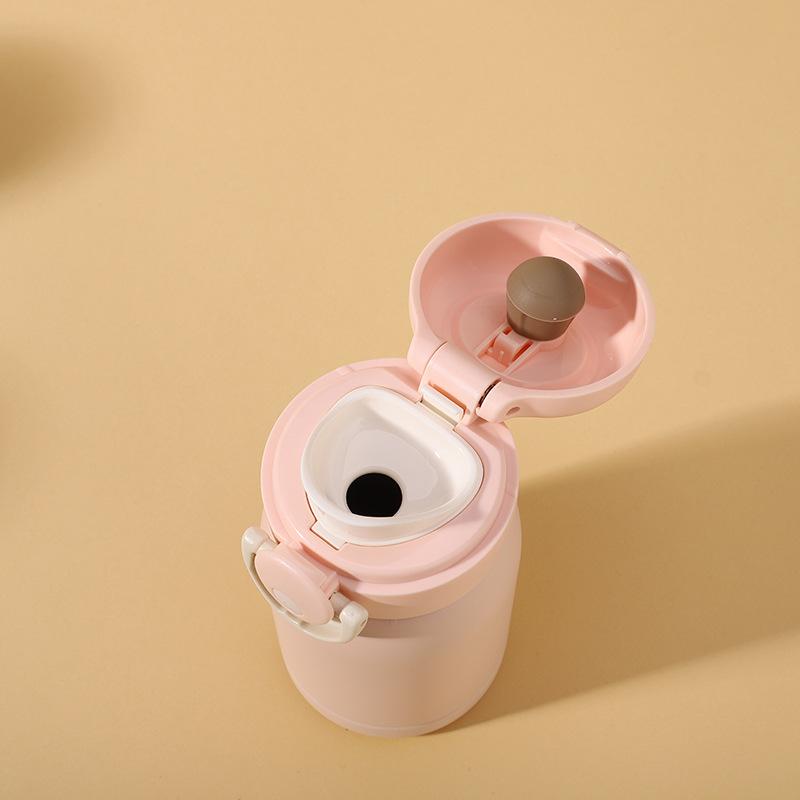 304 Stainless Steel Thermos Cup with One-button Elastic Cover Car Cup for Students To Drink Simple and Fashionable Water Cups.