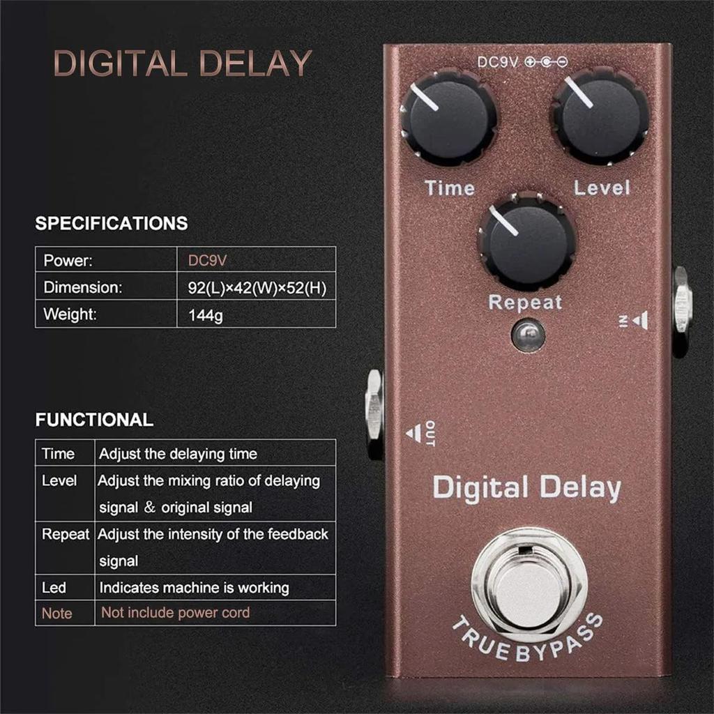 Педаль эффектов для электрогитары Vintage Overdrive Distortion Chorus Delay Tremolo