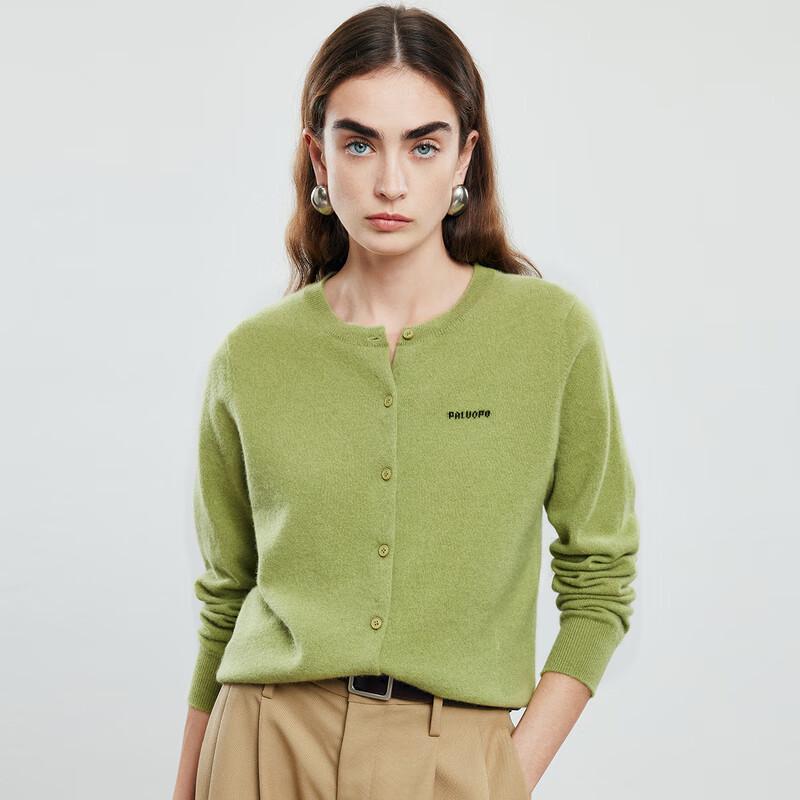 PALUOPO Women's Round Neck Cashmere Cardigan