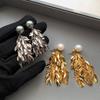 Длинные серьги-кисточки из золота с гальваническим покрытием из пшеницы с жемчугом шицзя и серебряными штифтами S925 для женщин