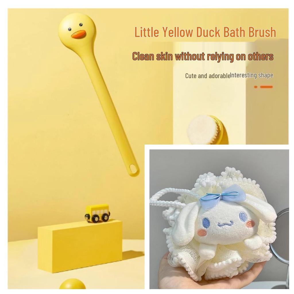 Little Yellow Duck Long Handle Soft Bristle Bath Brush