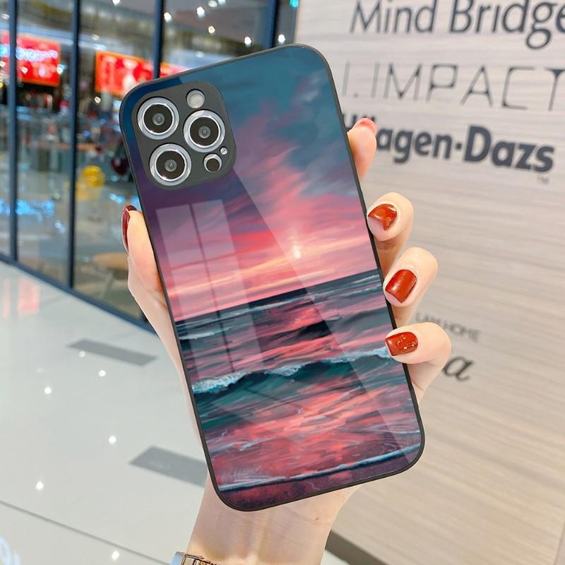 Крутой чехол для телефона с живописью для iPhone 14 13 12 11 Pro Max X XR XS 8 7 Plus, цветной чехол для телефона из жидкого стекла