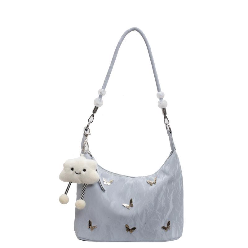 Сумка-мессенджер большой вместимости с бабочкой, женская наплечная сумка, сумка для поездок на работу, облачная сумка подмышку