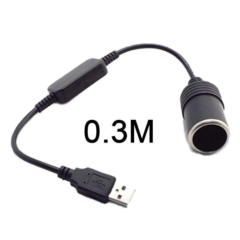 Usb-порт 5 В, тип A, разъем для прикуривателя 12 В, кабель для преобразователя адаптера питания автомобиля
