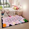 Hopscotch Number Grid Carpet Kids Play Mat Cartoon Animal Rug Educational Interactive Mat Children's Bedroom Home Decoration