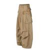 Streetwear Cargo Pants Men Women Baggy Wide Leg Washed Distressed Pleated Utility Trousers
