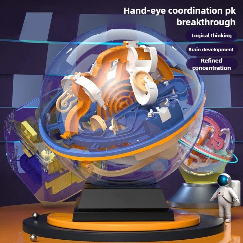 3D головоломка с шариком-лабиринтом, игрушка для детей, игра с препятствиями, лабиринт с мячом, 3D-лабиринт, головоломка Монтессори, баланс, поезд, игра на прохождение