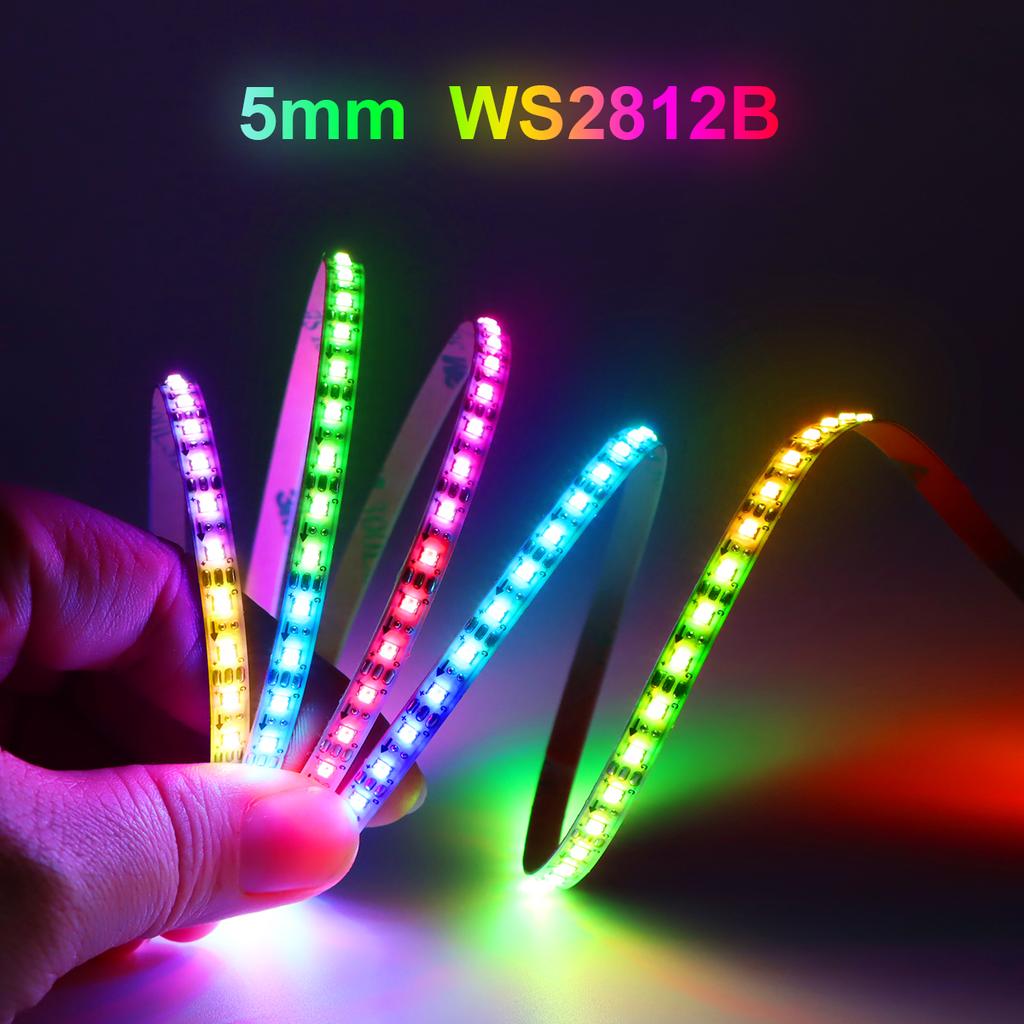 Smart RGBIC WS2812B IC Pixels Светодиодная лента DC5V 160LEDs/M Индивидуальная адресуемая светодиодная лента 2020SMD Chasing для домашнего декора автомобиля