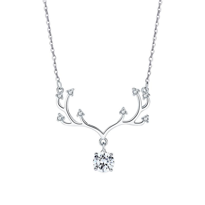 Ты - ожерелье для японской и корейской студентки, подвеска в виде маленького рога лося, цепочка на ключицу, цепочка на шею