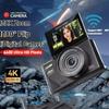 64 МП 180° откидной экран Селфи-камера Маленькая портативная 18-кратный цифровой зум Влог-камера WIFI 4K цифровая камера