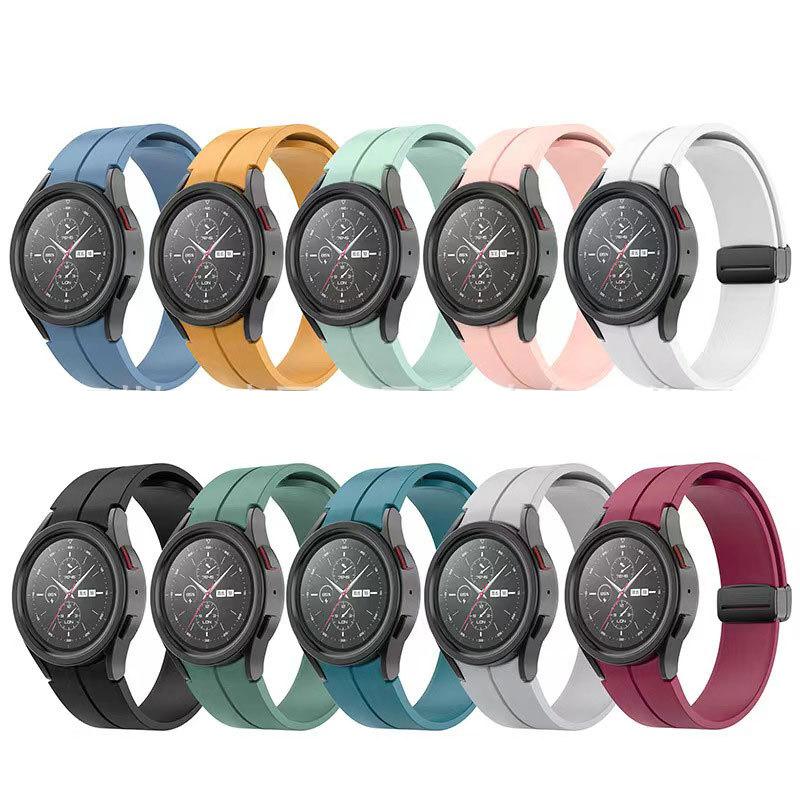 Strap for Samsung Galaxy Watch 7 4 6 44mm 40mm/4 Classic 42mm Original Silicone Magnetic bracelet Galaxy Watch 5 Pro 45mm band