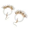 Women Beaded Tassel Earrings Stylish Alloy Long Hoop Beaded Dangle Earrings for Daily Wear Long Beaded Tassel Earrings