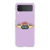 Чехол для телефона Samsung Galaxy Z Flip 7 6 5 4 Прозрачный для Samsung Z Flip 3 Жесткий ПК Складной корпус Друзья Fundas Capas