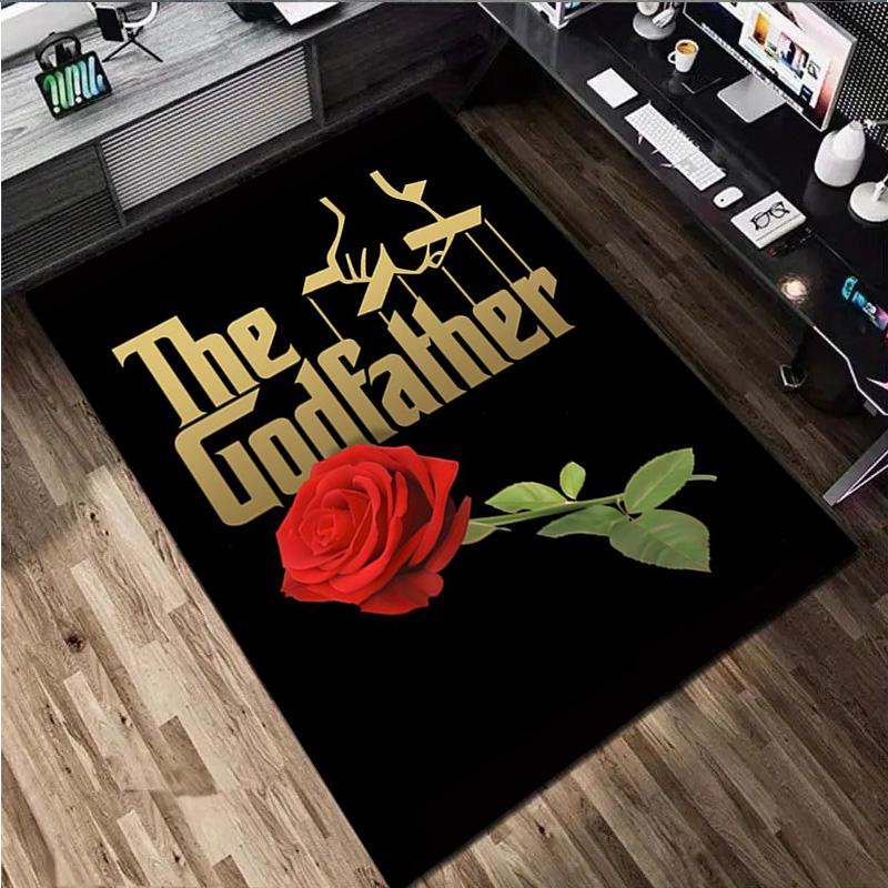1Pc The Godfather Print Rug - home decoration Carpet For Living Room Bedroom Flooring Computer Chair Area Rug