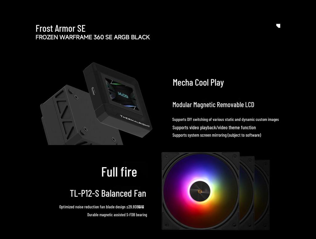 Thermalright FW360 SE Ice Armor ARGB 360 AIO Liquid Cooler with LCD Display