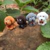 4pcs Mini Cute Dog Figurines Miniature Craft Fairy Garden DIY Kids Bedroom Living Room Car Ornament Home Decoration
