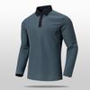 New Autumn and Winter Polo Shirt Men's Waffle Fleece Patchwork Long Sleeved Versatile Casual Collar Pullover
