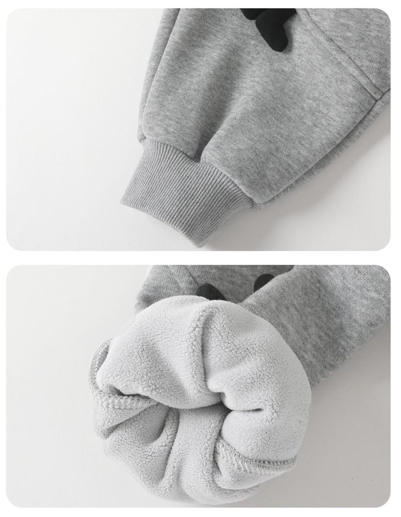 Детские зимние спортивные штаны Kaka Panda на флисовой подкладке - Теплые осенне-зимние брюки для мальчиков и девочек