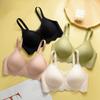 No Trace of Summer Underwear Thin Anti-sagging Gathered Side Breast Bra Light No Steel Ring Bra Women