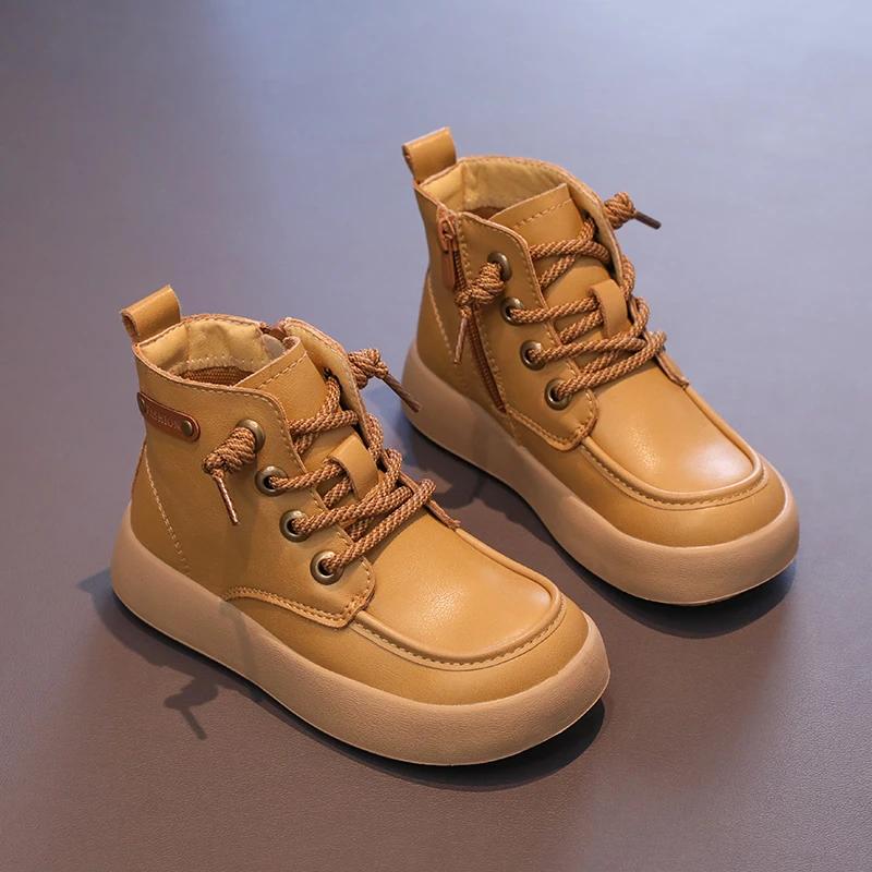 New Luxury Children Winter Boy Shoes Warm Cotton Sports Tennis Shoes Fashion Kids Waterproof Plush Snow Boots for Boy/Girls