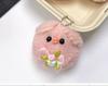 Squeaky Pig Doll Pendant with DIY Sunglasses & Gauze Skirt Keychain - Plush Toy Ornament