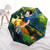 1pc Snow White and the Animals Pattern Beautiful Looking Automatic Folding Umbrella, 3 Folding, 8 Pole Frame Design, Durable and Suitable fo
