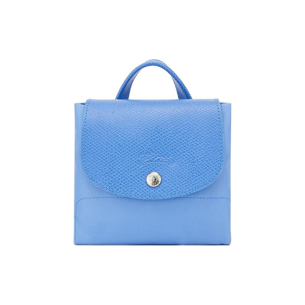 Longchamp Button Zipper Closure Nylon Backpack Women Backpack Blue 1699919P82