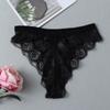 T-back Transparent Underpants Lace Flowers Thong Hollow Bow Panties Women's Underwear G String