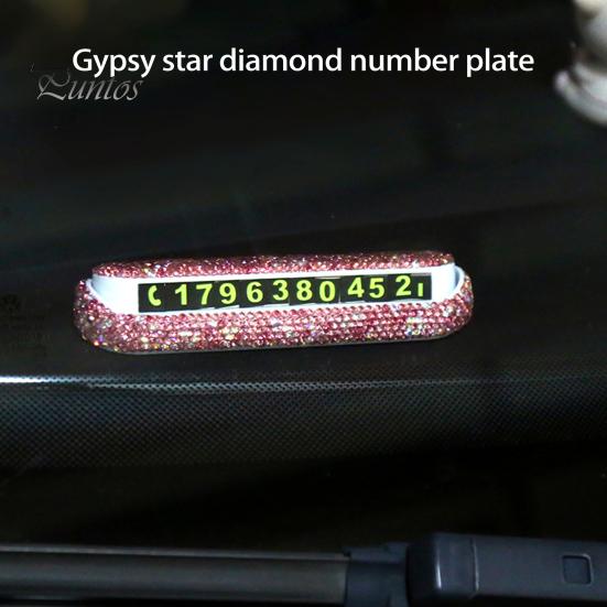 Изящные, привлекающие внимание аксессуары для интерьера, номерной знак телефона, светящийся автомобильный временный знак «Стоп», декор для автомобиля