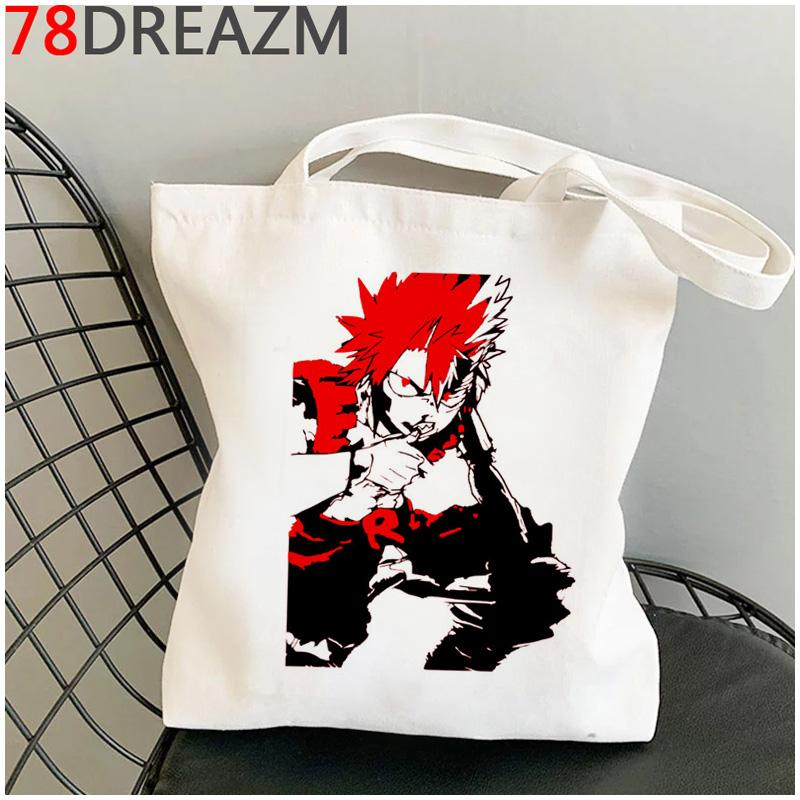 Сумка для покупок My Hero Academia, эко-шоппер, холщовая хлопковая сумка для продуктов, тканая сумка многоразового использования на заказ