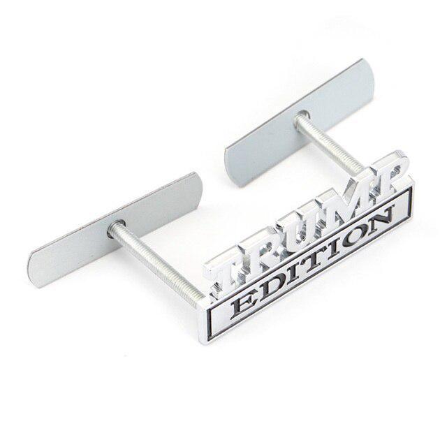 Наклейка на автомобиль металлическая Trump Edition Badge Emblem передняя решетка капота для всех моделей