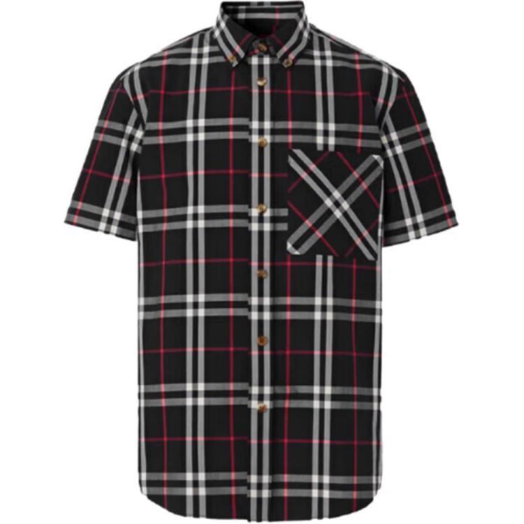 Burberry Рубашка Мужская Черно-бежевая 80734101
