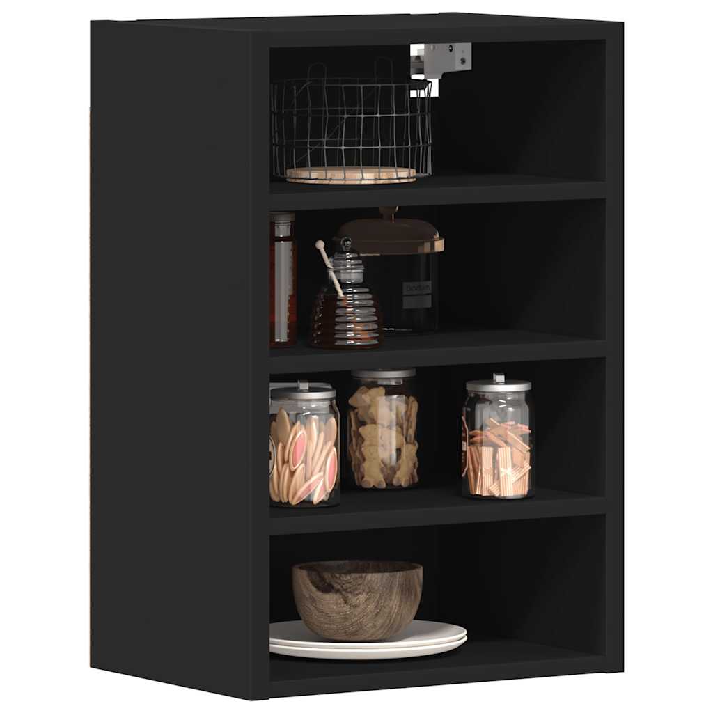 Riga Wall Mounted Cabinet Black 40 x 29.5 x 60 cm Particleboard