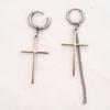 Non-discoloring Surgical Steel Cross Unisex Earring Bracelet (S6924867)