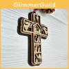 Multi-layer Wooden Cross Christmas Ornament Decorative Hanging Piece For Parties