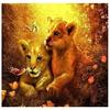 Алмазная картина, круглая дрель, бабочка, львы/тигры, узор для вышивки крестом