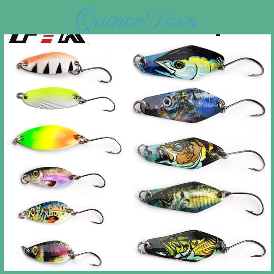 Colorful Lures 30pcs Management Trout Painting Spoon Bait Hi Burst 34g55g Copper Metal Fishing Bait For Area Trout Perch Chub